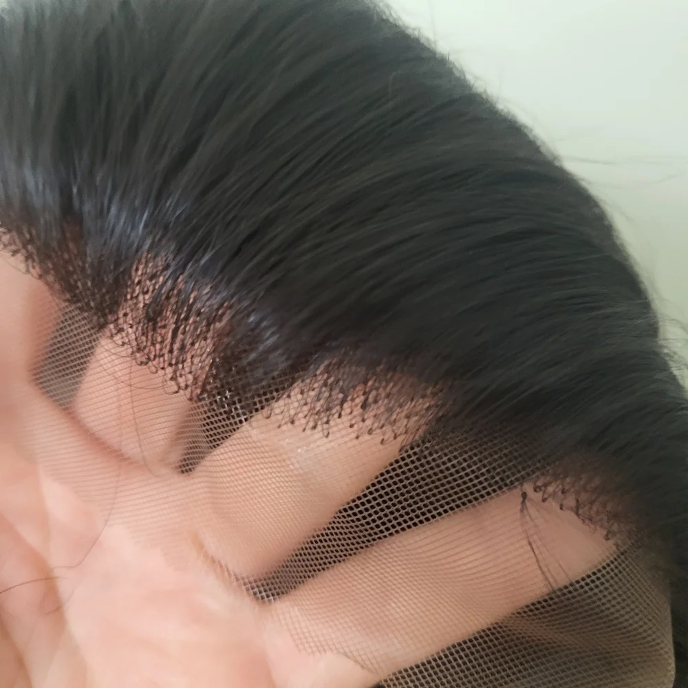 Darkest Brown Wig With Snowflake Lace - Picture 1 of 4